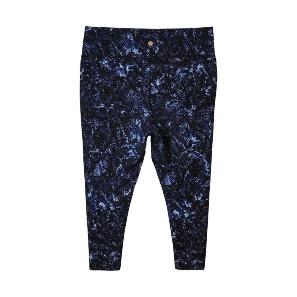 Livi by Lane Bryant 18/20 Women's Leggings 7/8 Pockets Geo Pattern Blue Purple